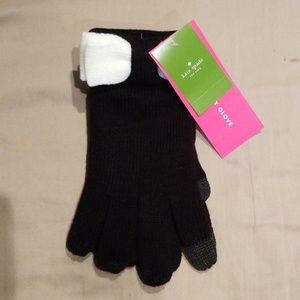KATE SPADE Colorblock Cute Bow Gloves